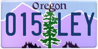 OR license plate 015LEY