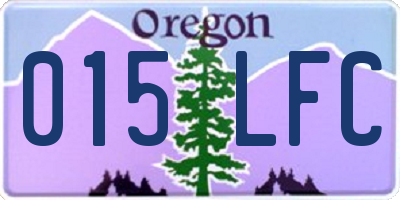 OR license plate 015LFC