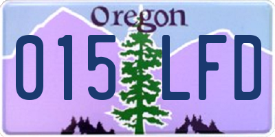 OR license plate 015LFD