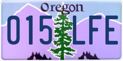 OR license plate 015LFE
