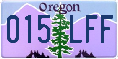 OR license plate 015LFF