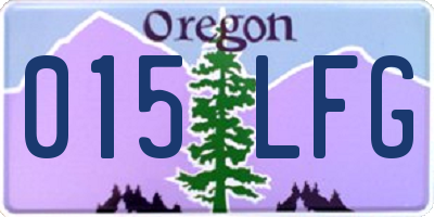 OR license plate 015LFG