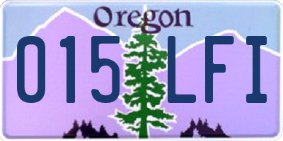 OR license plate 015LFI