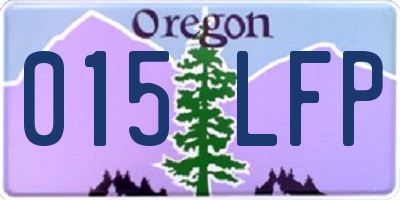 OR license plate 015LFP
