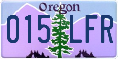 OR license plate 015LFR