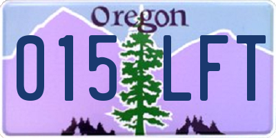 OR license plate 015LFT