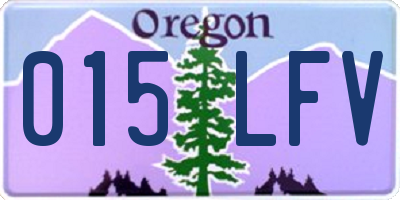 OR license plate 015LFV
