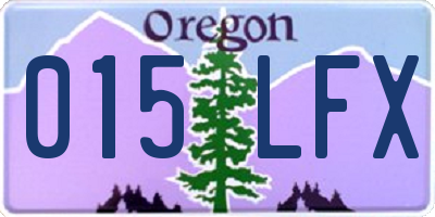 OR license plate 015LFX