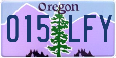 OR license plate 015LFY