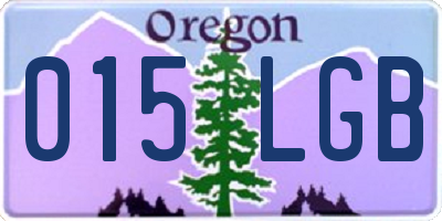 OR license plate 015LGB
