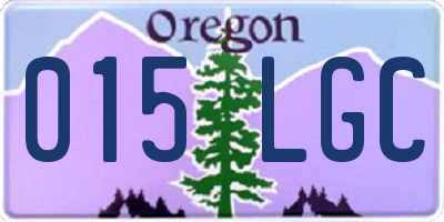 OR license plate 015LGC