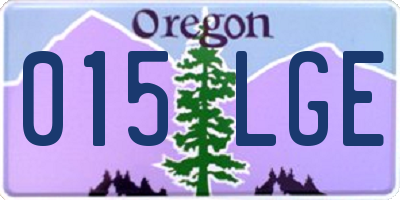OR license plate 015LGE
