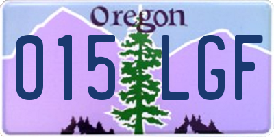 OR license plate 015LGF