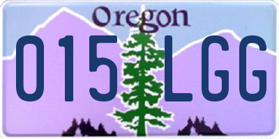 OR license plate 015LGG