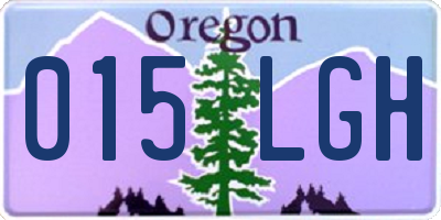 OR license plate 015LGH