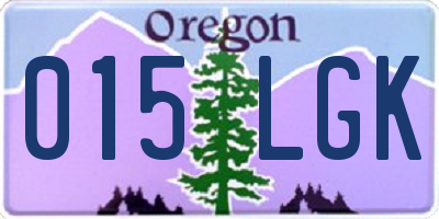 OR license plate 015LGK