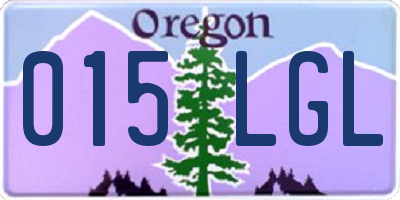 OR license plate 015LGL