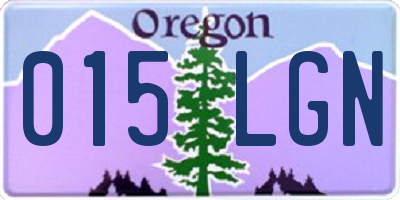 OR license plate 015LGN