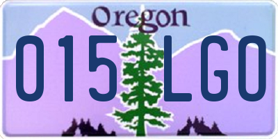 OR license plate 015LGO