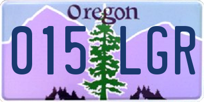OR license plate 015LGR