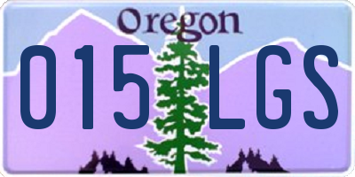 OR license plate 015LGS