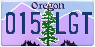 OR license plate 015LGT