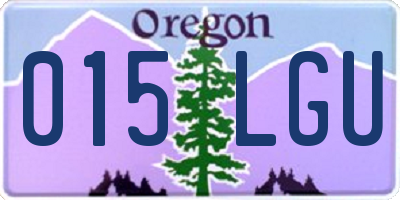 OR license plate 015LGU