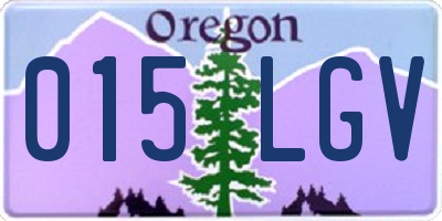OR license plate 015LGV