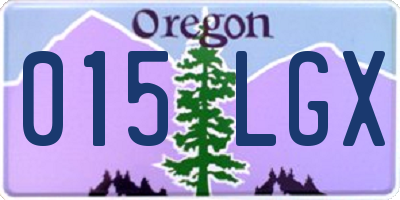 OR license plate 015LGX