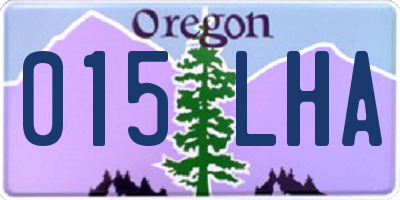 OR license plate 015LHA