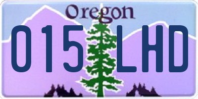 OR license plate 015LHD