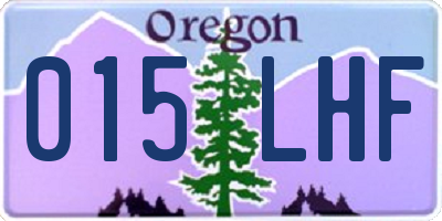 OR license plate 015LHF