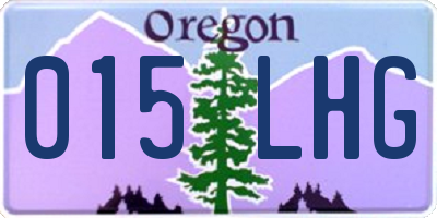 OR license plate 015LHG