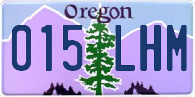 OR license plate 015LHM