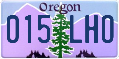 OR license plate 015LHO