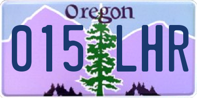 OR license plate 015LHR