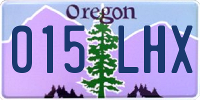 OR license plate 015LHX