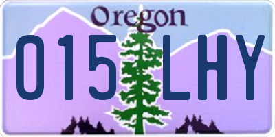 OR license plate 015LHY