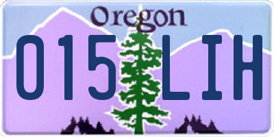 OR license plate 015LIH