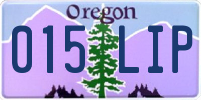 OR license plate 015LIP