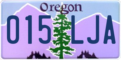 OR license plate 015LJA