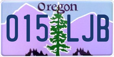 OR license plate 015LJB