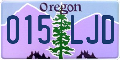 OR license plate 015LJD