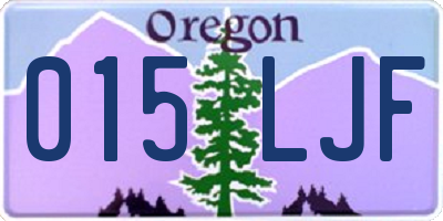 OR license plate 015LJF