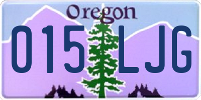 OR license plate 015LJG
