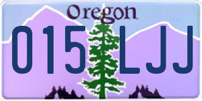 OR license plate 015LJJ