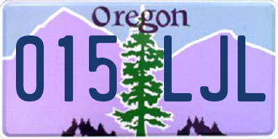 OR license plate 015LJL
