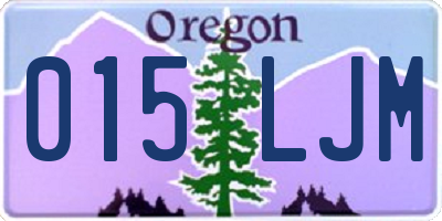 OR license plate 015LJM