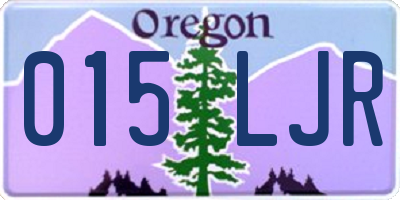 OR license plate 015LJR