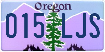 OR license plate 015LJS